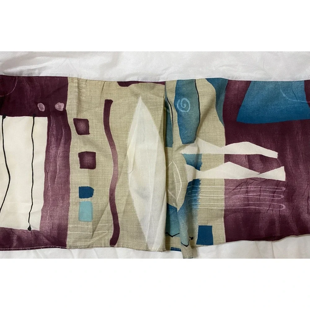 Vintage Dan River Bedskirt‎ King Geometric Abstract 13